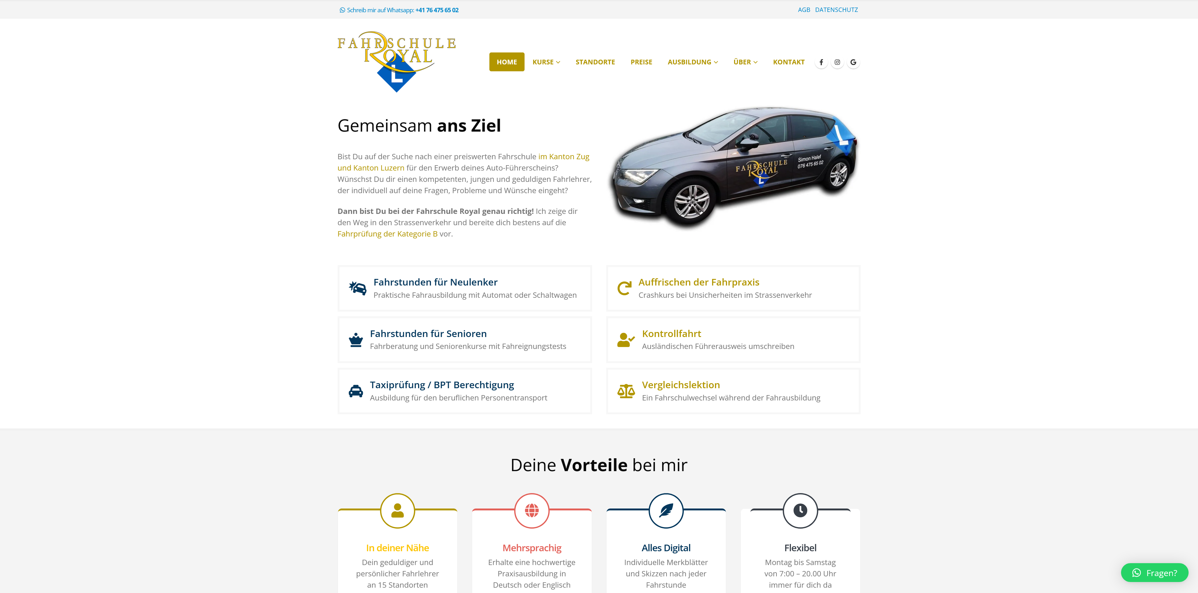 Sylencer Webdesign Referenz Fahrschule Royal